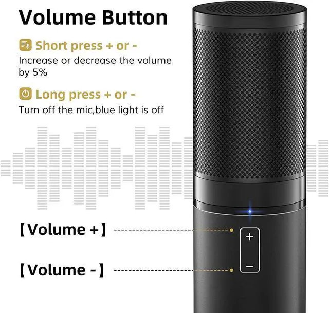 Alt view image 4 of 6 - TONOR USB Microphone Kit, Streaming Podcast PC Cardioid Condenser Computer Mic for Gaming, YouTube Video, Recording Music, Voice Over, Studio Mic Bundle with Adjustment Arm Stand