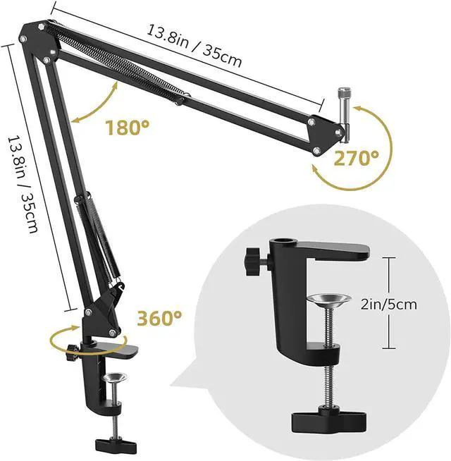 Alt view image 5 of 6 - TONOR USB Microphone Kit, Streaming Podcast PC Cardioid Condenser Computer Mic for Gaming, YouTube Video, Recording Music, Voice Over, Studio Mic Bundle with Adjustment Arm Stand