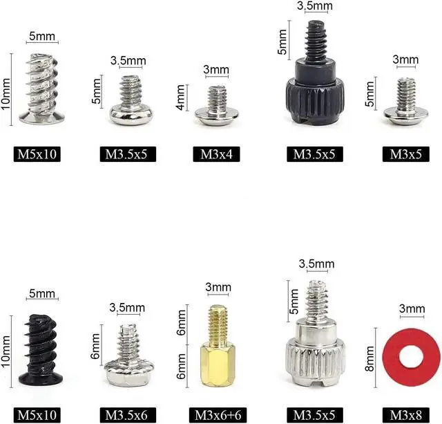Alt view image 4 of 4 - 300PCS Personal Computer Screw Standoffs Set Kit for Hard Drive Computer Case Motherboard Fan Power Graphics
