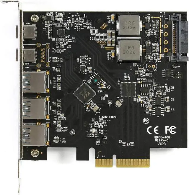 Alt view image 2 of 6 - Vantec 5-Port USB 3.2 Gen2x2 (20Gbps) with 2C and 3A PCIe Host Card (UGT-PC3A2C), Full Height