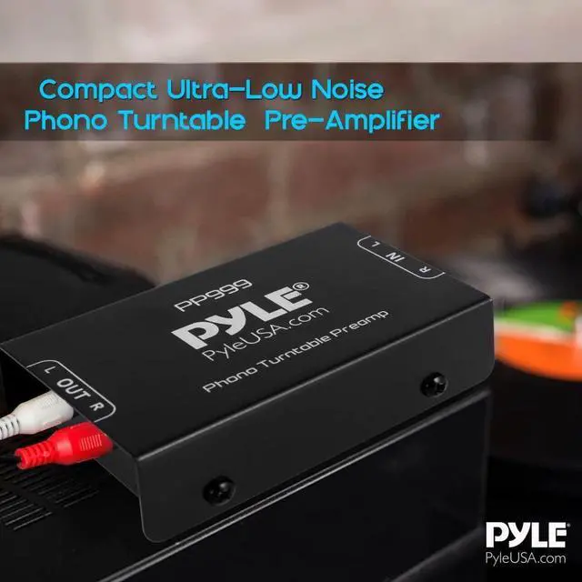 Alt view image 6 of 6 - Pyle Phono Turntable Preamp - Mini Electronic Audio Stereo Phonograph Preamplifier with RCA Input, RCA Output & Low Noise Operation Powered by 12 Volt DC Adapter - PP999