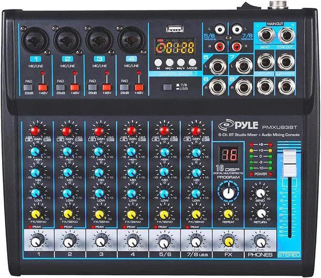Pyle Pro 12-Channel Bluetooth Studio Mixer and DJ Controller Audio Mixing  Console System