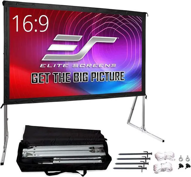 Main image of Elite Screens Yard Master 2, 90 inch Outdoor Projector Screen with Stand 16:9, 8K 4K Ultra HD 3D Fast Folding Portable Movie Theater Cinema 90" Indoor Foldable Easy Snap Projection Screen