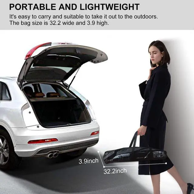 Alt view image 6 of 7 - Projector Screen with Stand 100 inch Portable Projection Screen 16:9 4K HD Rear Front Projections Movies Screen with Carry Bag for Indoor Outdoor Home Theater Backyard Cinema Travel