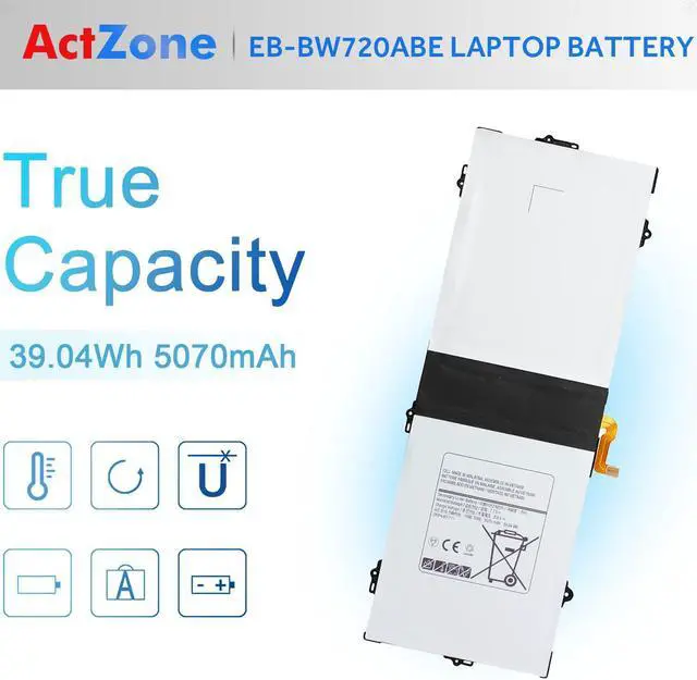 Alt view image 2 of 3 - EB-BW720ABE EB-BW720ABA Replacement Battery for Samsung Chromebook Plus V2 XE310XBA XE350XBA XE520QAB XE521QAB K01US K02US K03US, Galaxy Book 12" SM-W720 SM-W723 SM-W727V AA-PBMN2HO PBMN2H0