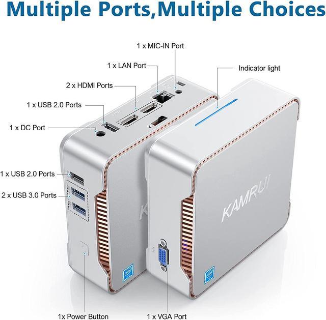 Mini PC Windows 10 Pro, Mini Desktop Computer Intel Celeron J4125