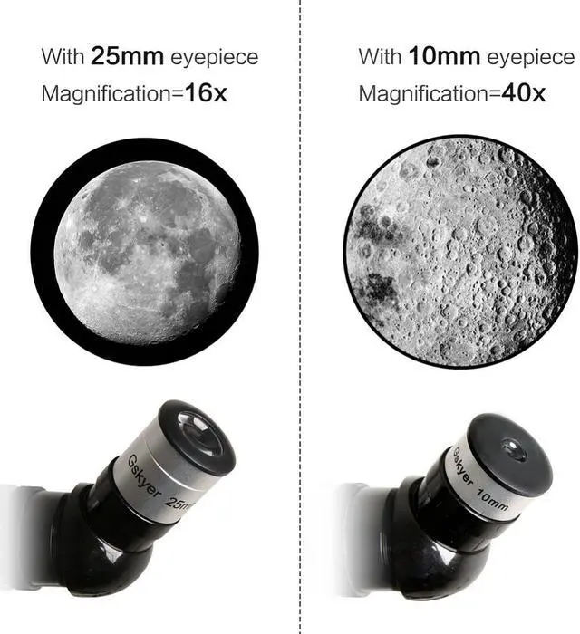 Alt view image 3 of 5 - 70mm Aperture 400mm AZ Mount Astronomical Refracting Telescope for Kids Beginners - Travel Telescope with Carry Bag, Phone Adapter and Wireless Remote
