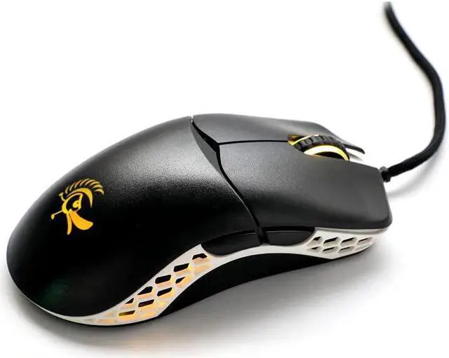 Main image of Ducky Feather RGB Lightweight Gaming Mouse 3389 Sensor - (Black & White - Huano Blue Switches)