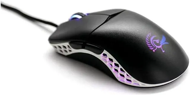 Alt view image 3 of 3 - Ducky Feather RGB Lightweight Gaming Mouse 3389 Sensor - (Black & White - Huano Blue Switches)