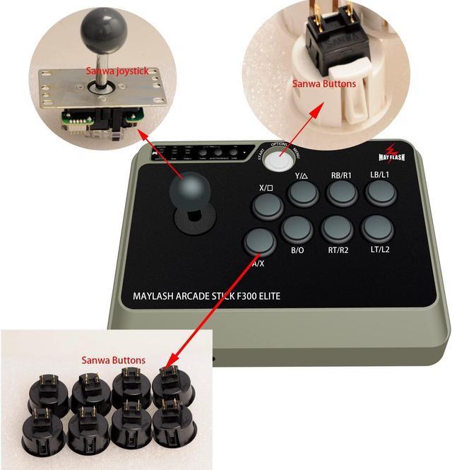 Arcade Fight Stick F300 Elite with Sanwa Buttons and Sanwa