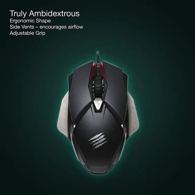 Alt view image 4 of 7 - Mad Catz B.A.T. 6+ Performance Ambidextrous Wired Gaming Mouse
