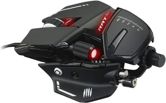 Alt view image 5 of 6 - The Authentic R.A.T. 8+ Fully Adjustable Wired Gaming Mouse - 16000 DPI Optical Sensor - 11 Programmable Buttons and RGB Lighting - Black