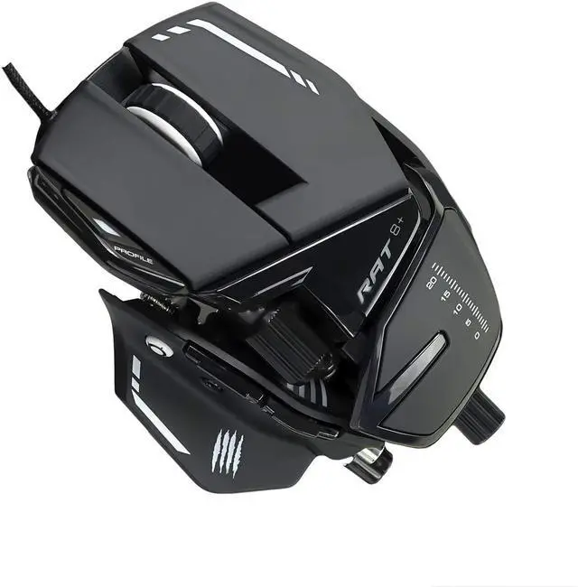 Main image of The Authentic R.A.T. 8+ Fully Adjustable Wired Gaming Mouse - 16000 DPI Optical Sensor - 11 Programmable Buttons and RGB Lighting - Black