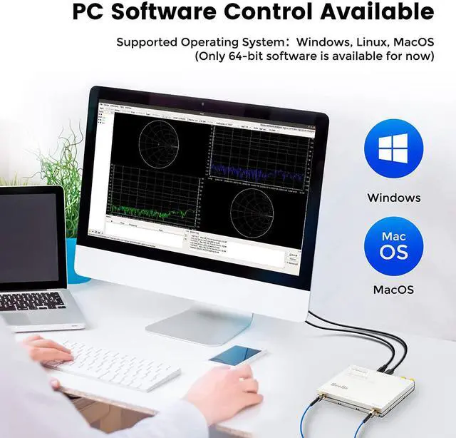 Alt view image 5 of 7 - LibreVNA 100kHz-6GHz Vector Network Analyzer, SEESII Profesional NanoVNA Antenna Analyzer USB Based Full 2-Port with External Reference Input/Output,Measuring Full S-Parameters,2021 Upgraded Version