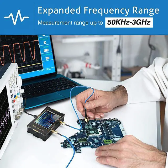 Alt view image 3 of 7 - Nanovna SAA-V2 Vector Network Analyzer 10KHz~3GHz HF VHF UHF Antenna Analyzer 3.2" inch Touchscreen with Case,Measuring Duplexer, The Filter,S Parameters, Voltage Standing Wave Ratio, Phase,Delay