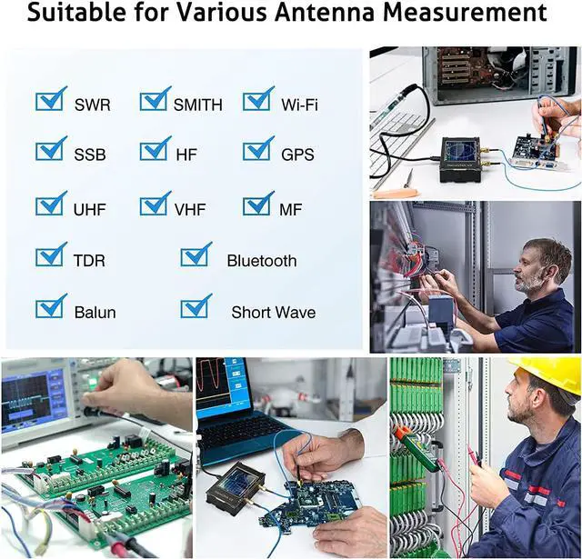 Alt view image 7 of 7 - Nanovna SAA-V2 Vector Network Analyzer 10KHz~3GHz HF VHF UHF Antenna Analyzer 3.2" inch Touchscreen with Case,Measuring Duplexer, The Filter,S Parameters, Voltage Standing Wave Ratio, Phase,Delay