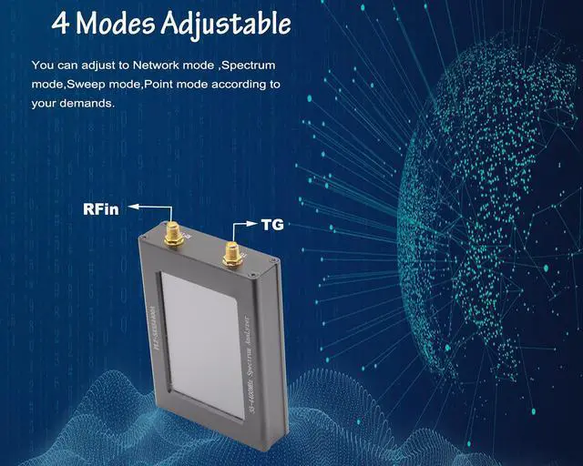 Alt view image 6 of 7 - 35-4400MHz Portable Spectrum Analyzer,3.5 ''TFT Handheld Frequency Analyzer Amplitude Bandwidth Frequency Signal Generator,Tracking Generator Steps Sweep Signal Generator (PLZ-SA354400A 3.5inch LCD)