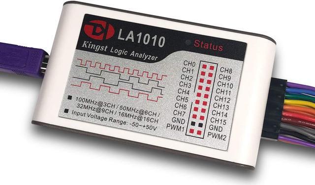 Main image of LA1010 USB Logic Analyzer 16 Input Channels 100MHz with The English PC Software Handheld Instrument,Support Windows (32bit/64bit),Mac OS,Linux