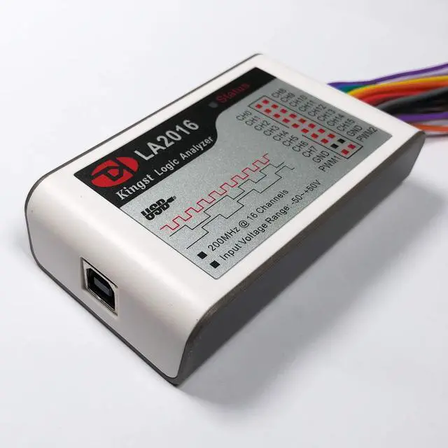 Alt view image 7 of 7 - LA2016 USB Logic Analyzer Full 16 Channels 200MHz Sampling Rate with The English PC Software Handheld Instrument, Support Windows (32bit/64bit),Mac OS,Linux