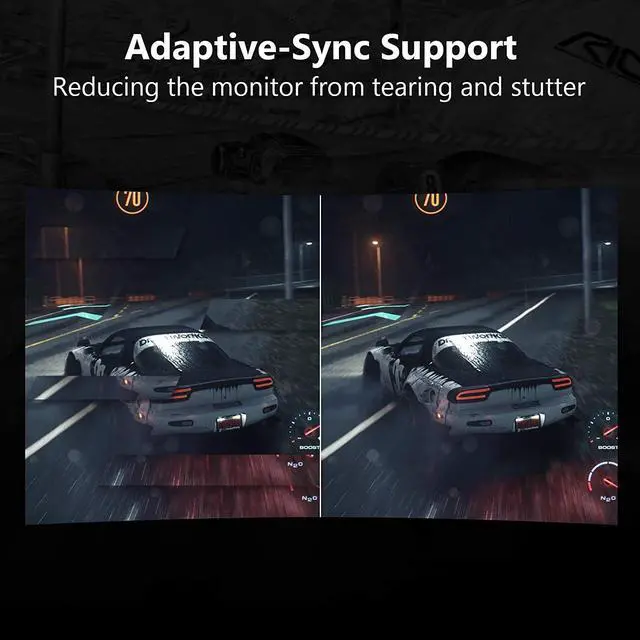 Alt view image 6 of 7 - 27-inch Curved Gaming Monitor 16:9 1920x1080 200/144Hz 1ms Frameless LED Gaming Monitor, AMD Freesync Premium Display Port HDMI Build-in Speakers