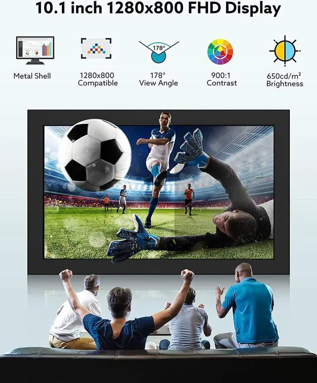 Alt view image 2 of 5 - 8 inch Security Monitor, Miktver 1280x800 Resolution Small HDMI 1080P Portable IPS Monitor, TFT LCD Mini HD Color Screen with Bulit-in Speaker