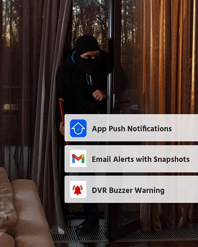 Alt view image 5 of 7 - ANNKE 5MP lite Wired Security Camera System, 5-in-1 H.265+ 8CH DVR with 1 TB Hard Drive and (4) 1080p Weatherproof HD-TVI Surveillance Bullet Cameras, 100 ft Night Vision, Instant Email Alert