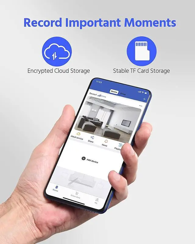 Alt view image 6 of 7 - ANNKE 8CH Wireless Security Camera System with 1TB HDD and (4) 1080P Outdoor WIFI IP Cameras, 5MP WiFi NVR Compatible with Alexa & Support Cloud Storage, 100ft Night Vision, Remote Access