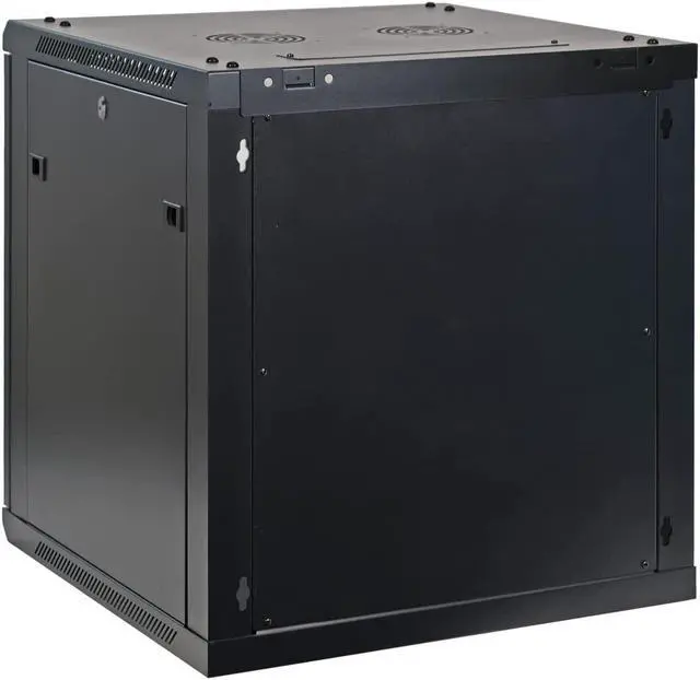 Alt view image 3 of 6 - AEONS 12U Professional Wall Mount IT Cabinet Enclosure 19-Inch Server Network Rack Black