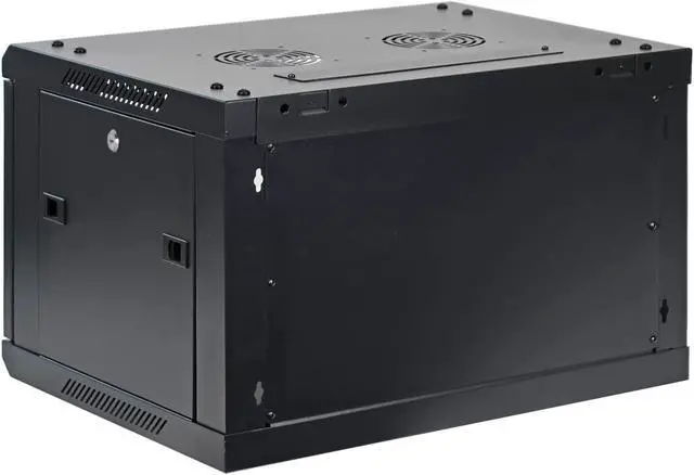 Alt view image 3 of 7 - AEONS 6U Professional Wall Mount Network Server Cabinet Enclosure 19-Inch Server Network Rack 16-Inches Deep Black