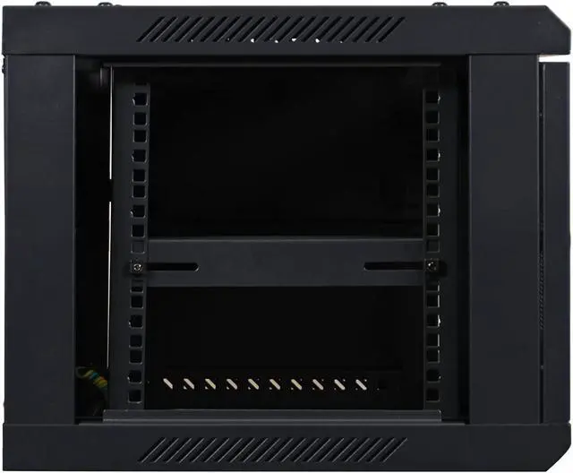 Alt view image 4 of 7 - AEONS 6U Professional Wall Mount Network Server Cabinet Enclosure 19-Inch Server Network Rack 16-Inches Deep Black