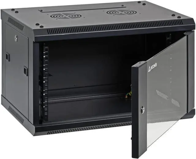 Main image of AEONS 6U Professional Wall Mount Network Server Cabinet Enclosure 19-Inch Server Network Rack 16-Inches Deep Black