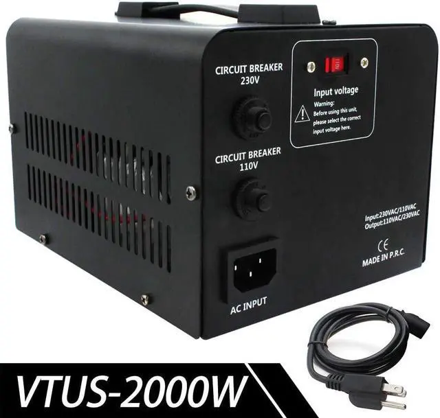 Alt view image 2 of 7 - Yinleader 2000W Voltage Converter Transformer(220V to 110V, 110V to 220V) 2000 Watt Step Up/Down Converter 110/120 Volt - 220/240 Volt