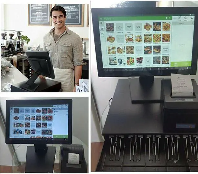 Alt view image 4 of 6 - 17" Portable LED Touch Screen HDMI VGA Monitor LCD Display W/ Stand For POS/PC