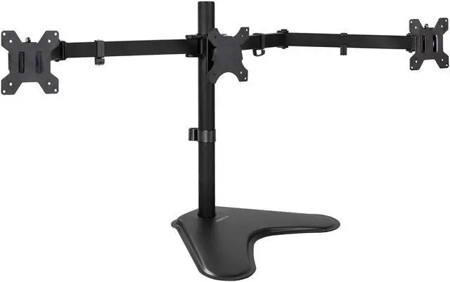 Main image of Mount-It! Triple Monitor Stand | 3 Monitor Stand Fits 19 20 21 22 23 24 Inch Computer Screens | Free Standing Base | Three Heavy Duty Full Motion Adjustable Arms | VESA Compatible