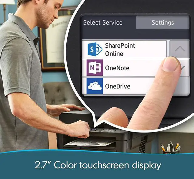 Alt view image 6 of 6 - Brother MFCL2750DW Monochrome All-in-One Wireless Laser Printer, Duplex Copy & Scan