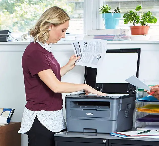 Alt view image 3 of 5 - Brother Compact Monochrome Laser Printer, HLL2390DW, Convenient Flatbed Copy & Scan, Wireless Printing, Duplex Two-Sided Printing