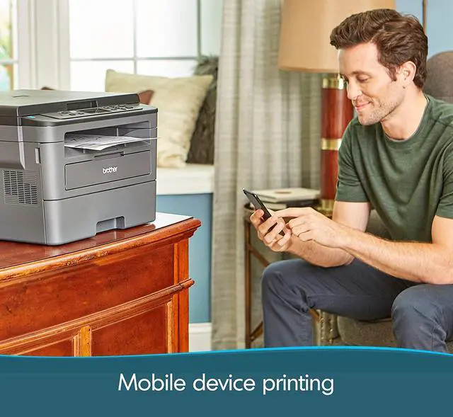 Alt view image 4 of 5 - Brother Compact Monochrome Laser Printer, HLL2390DW, Convenient Flatbed Copy & Scan, Wireless Printing, Duplex Two-Sided Printing