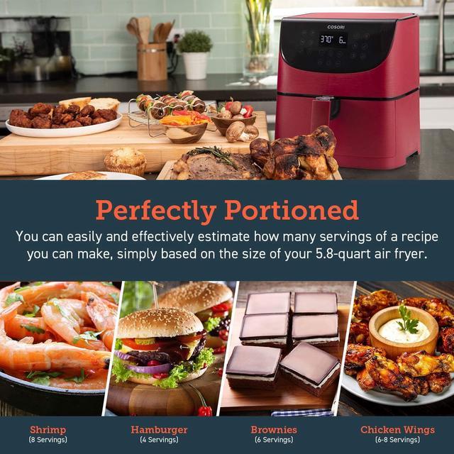 COSORI Air Fryer Max XL(100 Recipes) Digital Hot Oven Cooker, One Touch  Screen with 13 Cooking Functions, Preheat and Shake Reminder, 5.8 QT,  Creamy White 