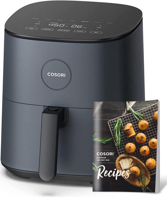 COSORI Air Fryer, 5 Quart Compact Oilless Oven, 30 Recipes, Up to 450, 9  One-Touch Cooking Functions, Tempered Glass Display, Free Up Counter Space,  Suitable for Families of 24, Quiet, Dark Grey 