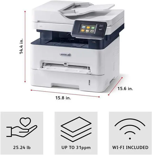 Alt view image 2 of 7 - Xerox B215DNI Monochrome Multifunction Printer