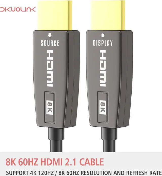 Alt view image 2 of 7 - 8K HDMI 2.1 Fiber Optic Cable 33FT 4K 120Hz 8K 60Hz Ultra High Speed 48Gbps HDR eARC HDCP2.3, Slim Flexible for RTX3080/3090, Xbox Series X, PS4/5, LG C9/CX, Samsung Q90T, TCL, Sony