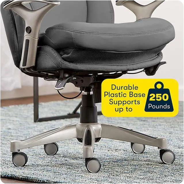 Alt view image 7 of 7 - Serta Ergonomic Executive Office Chair Motion Technology Adjustable Mid Back Design with Lumbar Support, Gray Bonded Leather