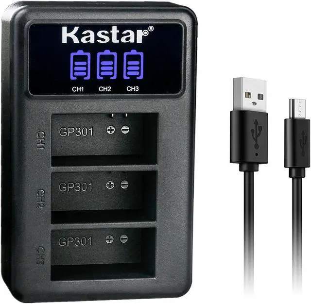 Alt view image 4 of 4 - Kastar Battery Triple Charger for GoPro AHDBT-302 HD HERO3 Hero 3 Hero 3+ Hero3+ 3 X battery