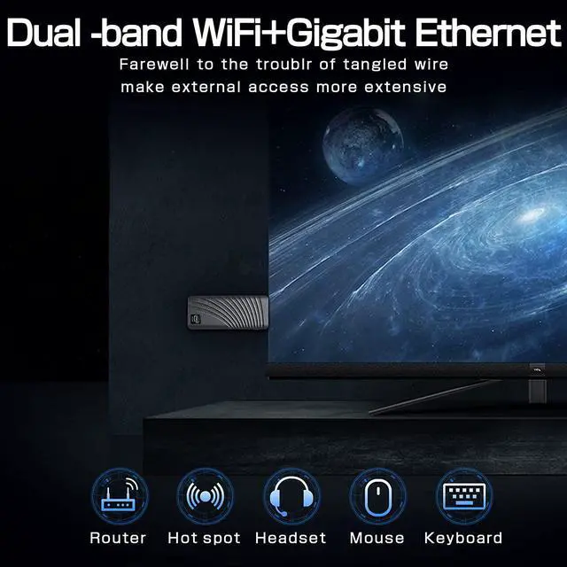 Alt view image 2 of 7 - Mini PC Stick Celeron J4125 Windows 10 Pro, 4 Cores Intel Computer Stick 4K HDMI, Support Gigabit Ethernet/2.4G+5.0G WiFi/USB 3.0 Port/for Home Theater, School, Business Compute Stick