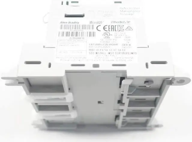 Alt view image 5 of 6 - ALLEN BRADLEY 2080-LC20-20QWB MICRO820 PROGRAMMABLE Controller SER B D665091 I/O ENET/IP