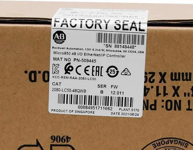 Alt view image 2 of 2 - Allen Bradley 2080-LC50-48QWB Micro850 48 I/O Controller US