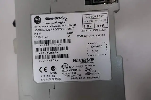 Alt view image 4 of 5 - 2019 Allen-Bradley New Sealed 1769-L32E SER B CompactLogix EtherNet Processor