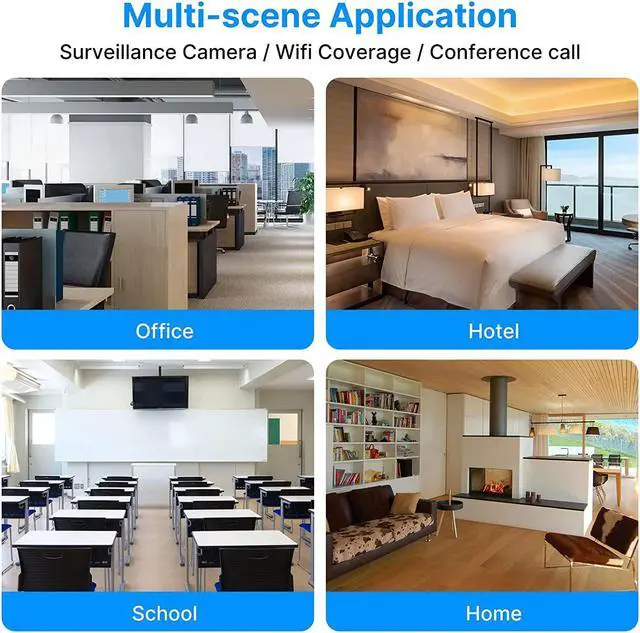 Alt view image 3 of 7 - 1000 MBPS Hiseeu 8 Port PoE Switch (8 PoE+ Ports + 2 Ethernet Uplink Ports), 802.3 af/at, 100Mbps, Plug & Play, 120 W, AI Watchdog, 250m (820 ft), Noiseless/ Compact & Sturdy Metal Case/ Desktop