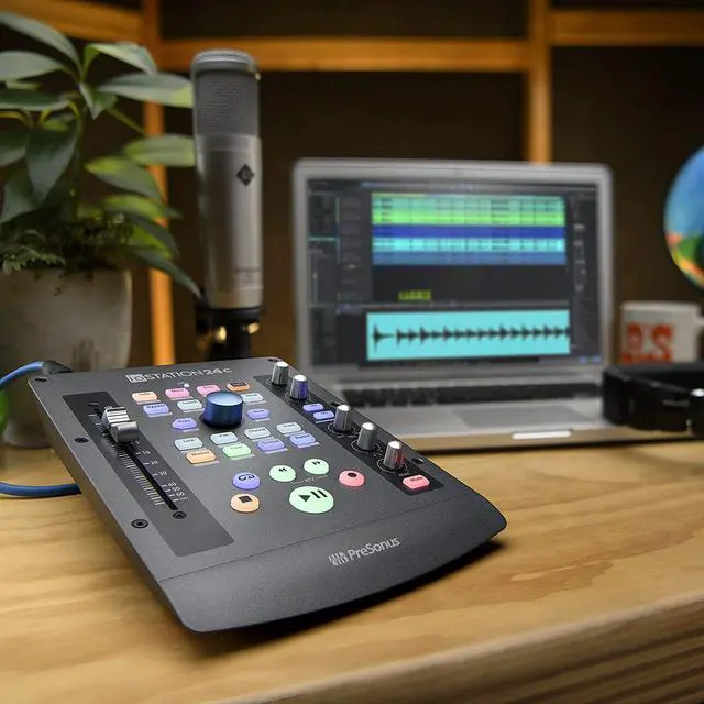 Alt view image 5 of 6 - PreSonus ioStation 24c 2x2, 192 kHz, USB Audio Interface and Production Controller with Studio One Artist and Ableton Live Lite DAW Recording Software 2mi/2outs +Fader