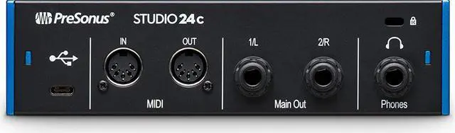 Alt view image 2 of 2 - PreSonus Studio 24c 2x2, 192 kHz, USB Audio Interface with Studio One Artist and Ableton Live Lite DAW Recording Software